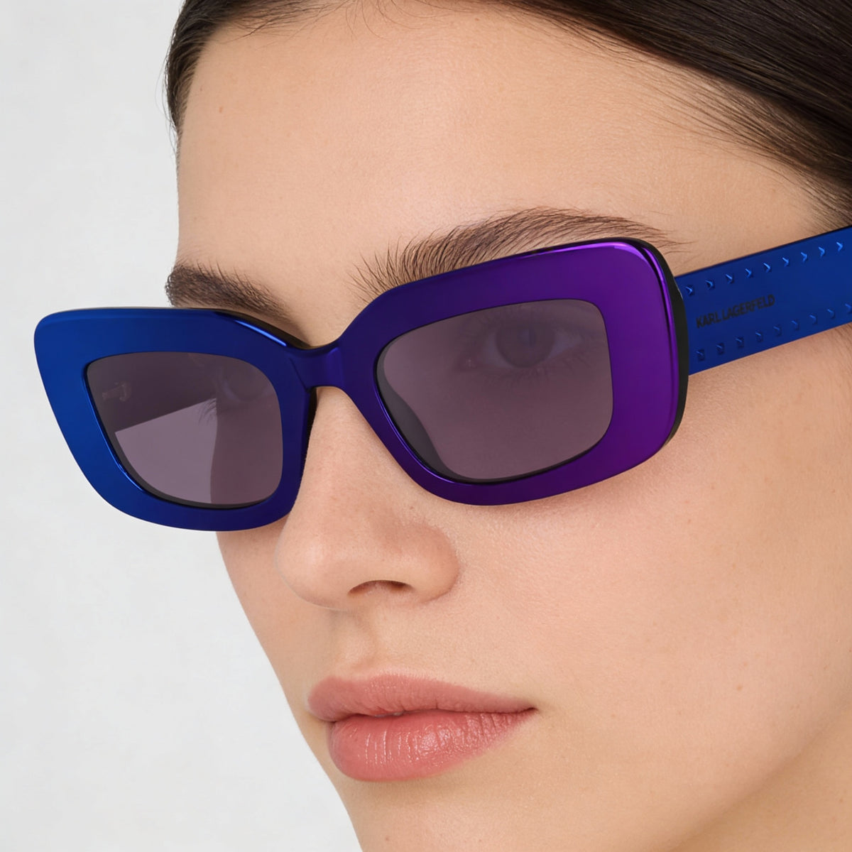 Karl Lagerfeld Kl6164s Violet Rectangle Sunglasses for Women, 50mm, Photo 5