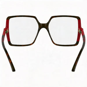 Karl Lagerfeld Kl6169 Square Eyeglasses Women — side view, Havana Acetate temples