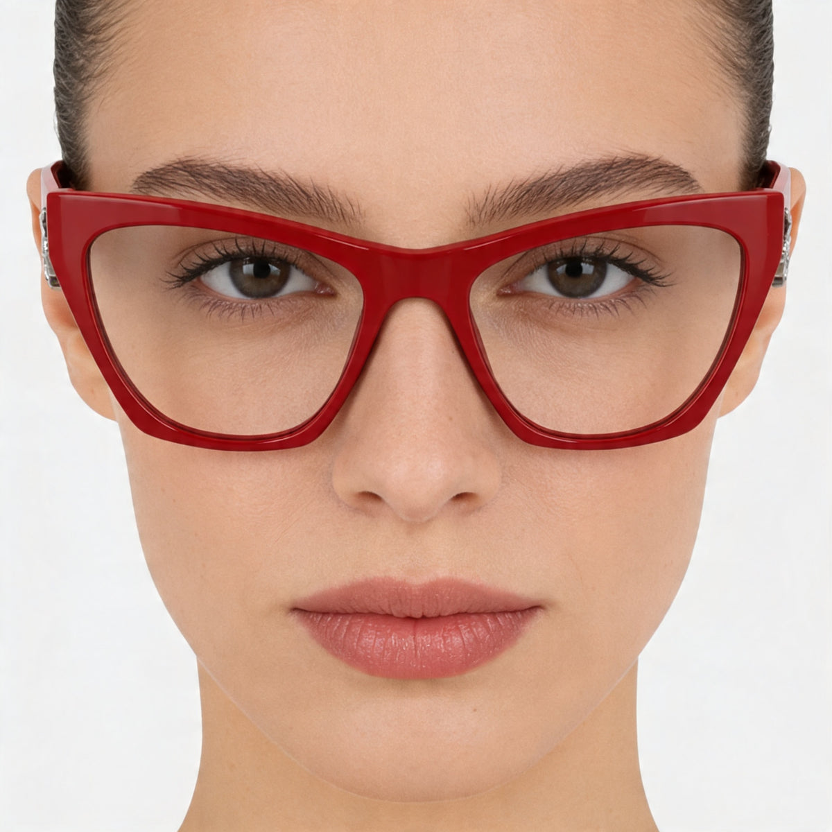Gafas graduadas Karl Lagerfeld KL6171 de ojo de gato para mujer, color rojo, 54 mm, Photo 4