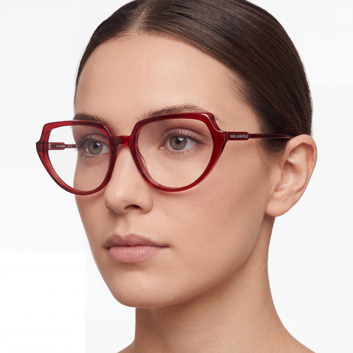 Gafas rectangulares rojas para mujer Karl Lagerfeld KL6193, Photo 4