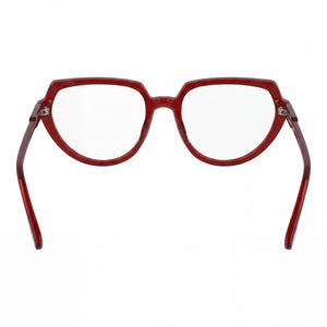 Karl Lagerfeld Kl6193 Rectangle Eyeglasses Women — side view, Red Acetate temples