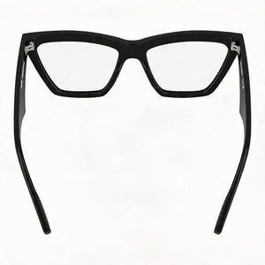 Karl Lagerfeld Kl6195 Cat Eye Eyeglasses Women — side view, Black Acetate temples