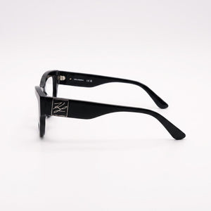 Karl Lagerfeld Kl6211 Rectangle Eyeglasses Women — side view, Black Acetate temples
