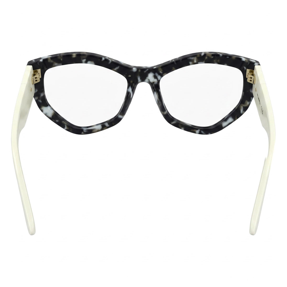 Karl Lagerfeld KL6211 Marble Black Cat Eye Eyeglasses Unisex, 55mm, Photo 4