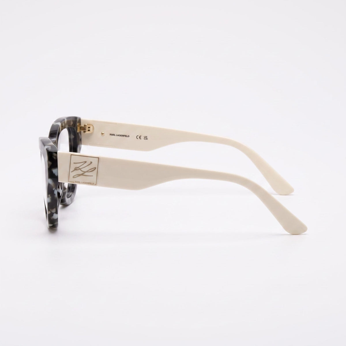 Karl Lagerfeld KL6211 Marble Black Cat Eye Eyeglasses Unisex, 55mm, Photo 3