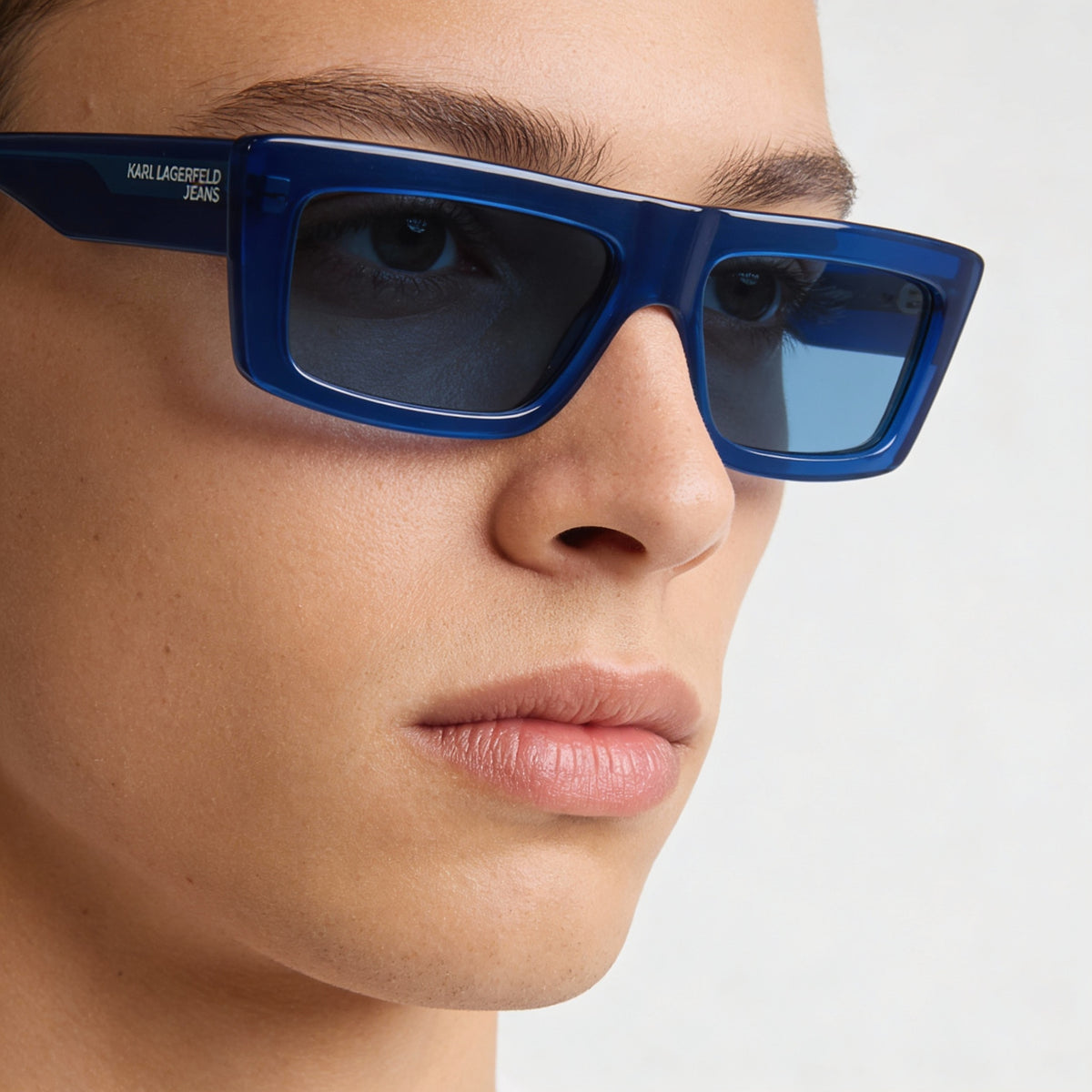 Karl Lagerfeld Klj6147s Blue Rectangle Sunglasses Unisex, 56mm, Photo 4