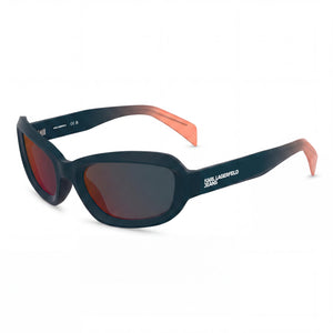 Karl Lagerfeld Klj6200s Green Rectangle Sunglasses Unisex, Grey Red Mirror lens