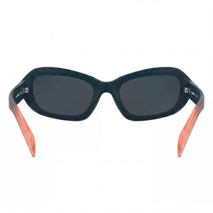 Karl Lagerfeld Klj6200s Rectangle Sunglasses Unisex — side view, Non-Polarized Grey Red Mirror lens
