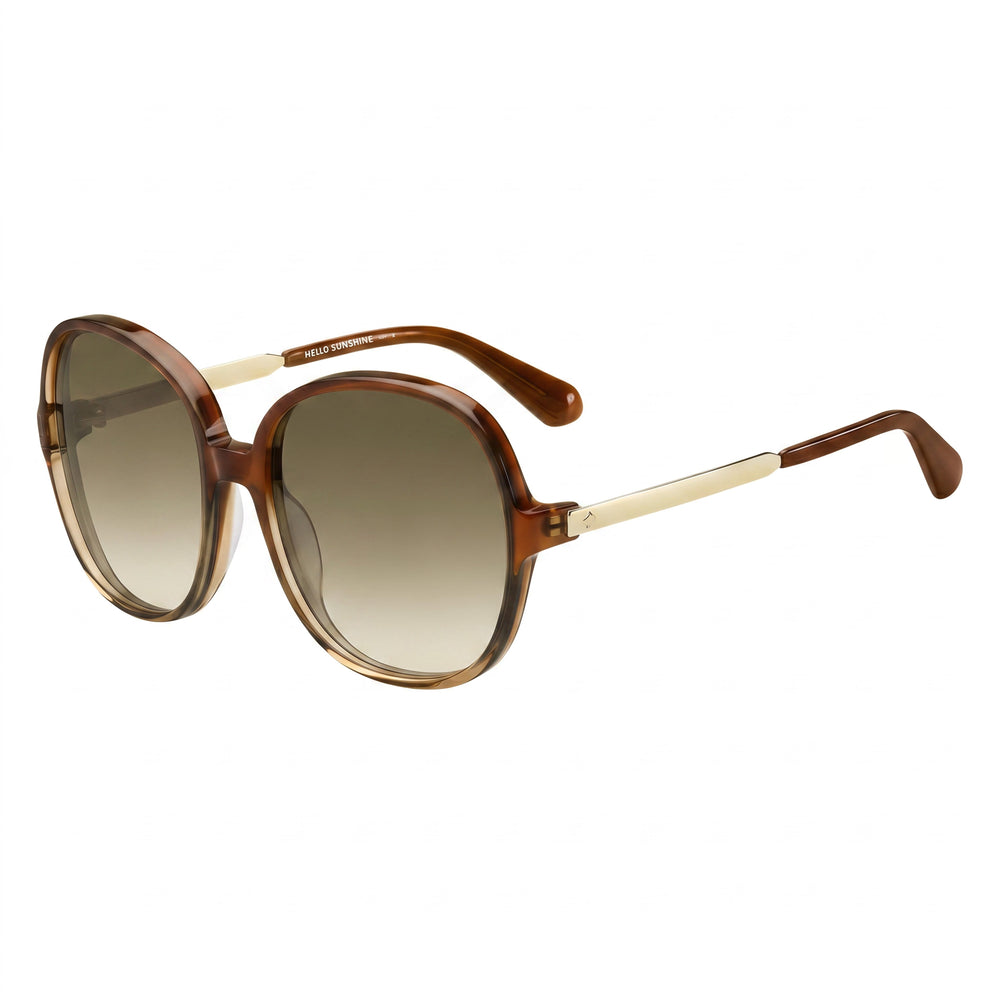 Kate Spade New York Adriyanna/S Brown Oval Sunglasses for Women, Brown Gradient lens