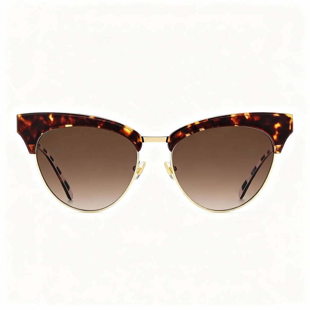 Kate Spade New York Alvi/G/S Cat Eye Sunglasses for Women — front view, Stainless Steel frame