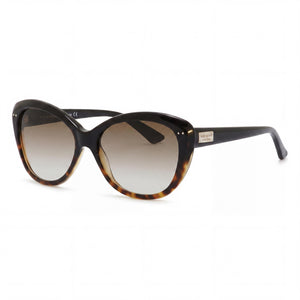 Kate Spade New York Angeliqs Brown Oval Sunglasses for Women, Gray Gradient lens