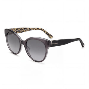 Kate Spade New York Aubriella/G/S Black Cat Eye Sunglasses for Women, Dark Grey Shaded lens