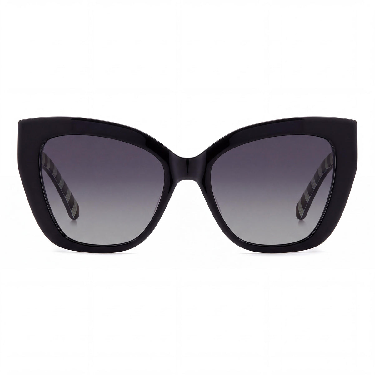 kate spade new york Gafas de sol de acetato negro para mujer modernas con 100% protección UVA y UVB, lentes grises degradadas de 54 mm, Photo 2