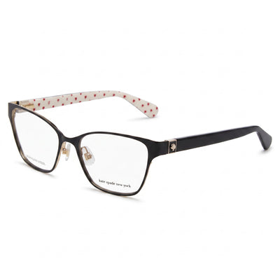 Kate Spade New York Black Cat Eye Eyeglasses for Women, Stainless Steel frame