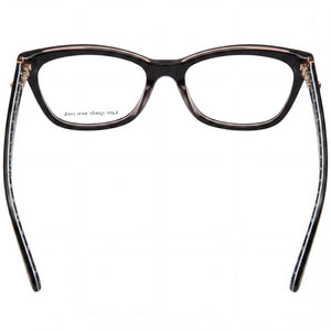 Kate Spade New York Cat Eye Eyeglasses Women — side view, Black Acetate temples