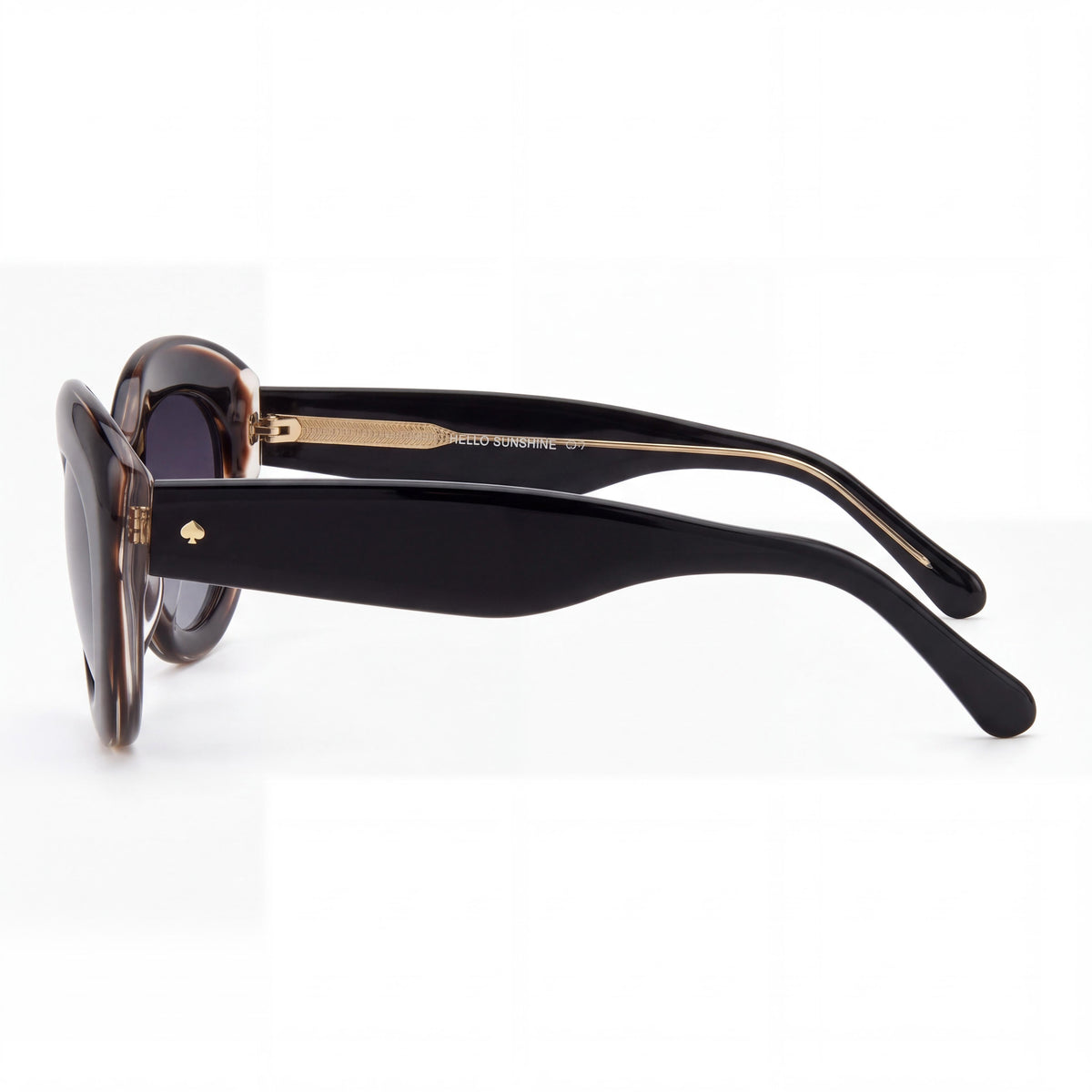Gafas de sol casuales para mujer kate spade new york de acetato, color negro, rosa y gris oscuro sombreado, no polarizadas, 55 mm, Photo 3