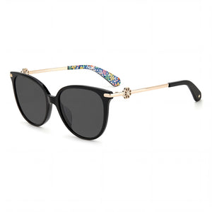 Kate Spade New York Black Oval Sunglasses for Women, Clear lens