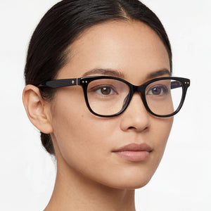 Kate Spade New York Square Eyeglasses for Women — interior view, Polycarbonate demo lenses