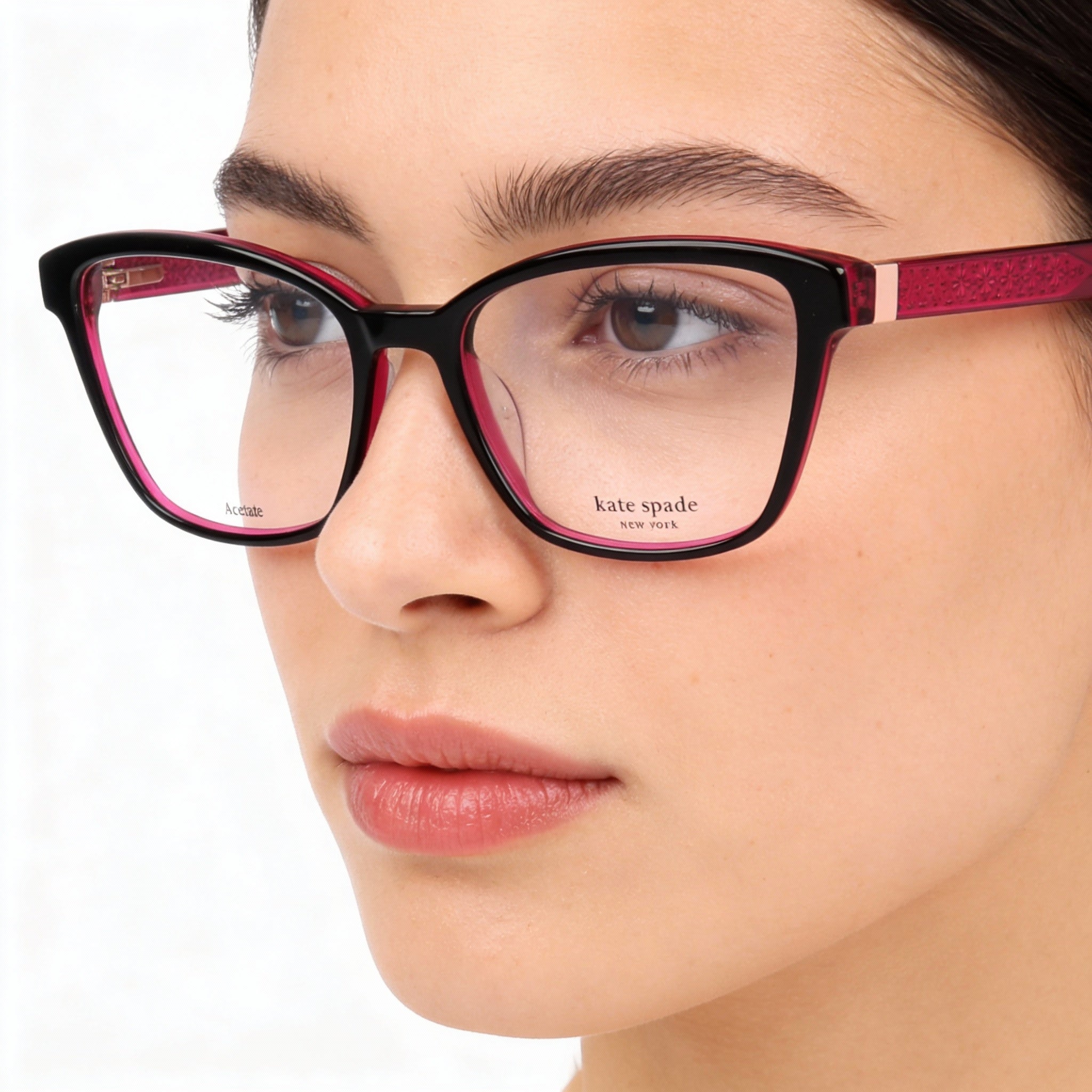 Kate Spade New York Gafas cuadradas negras para mujer, acetato 53mm, Photo 2