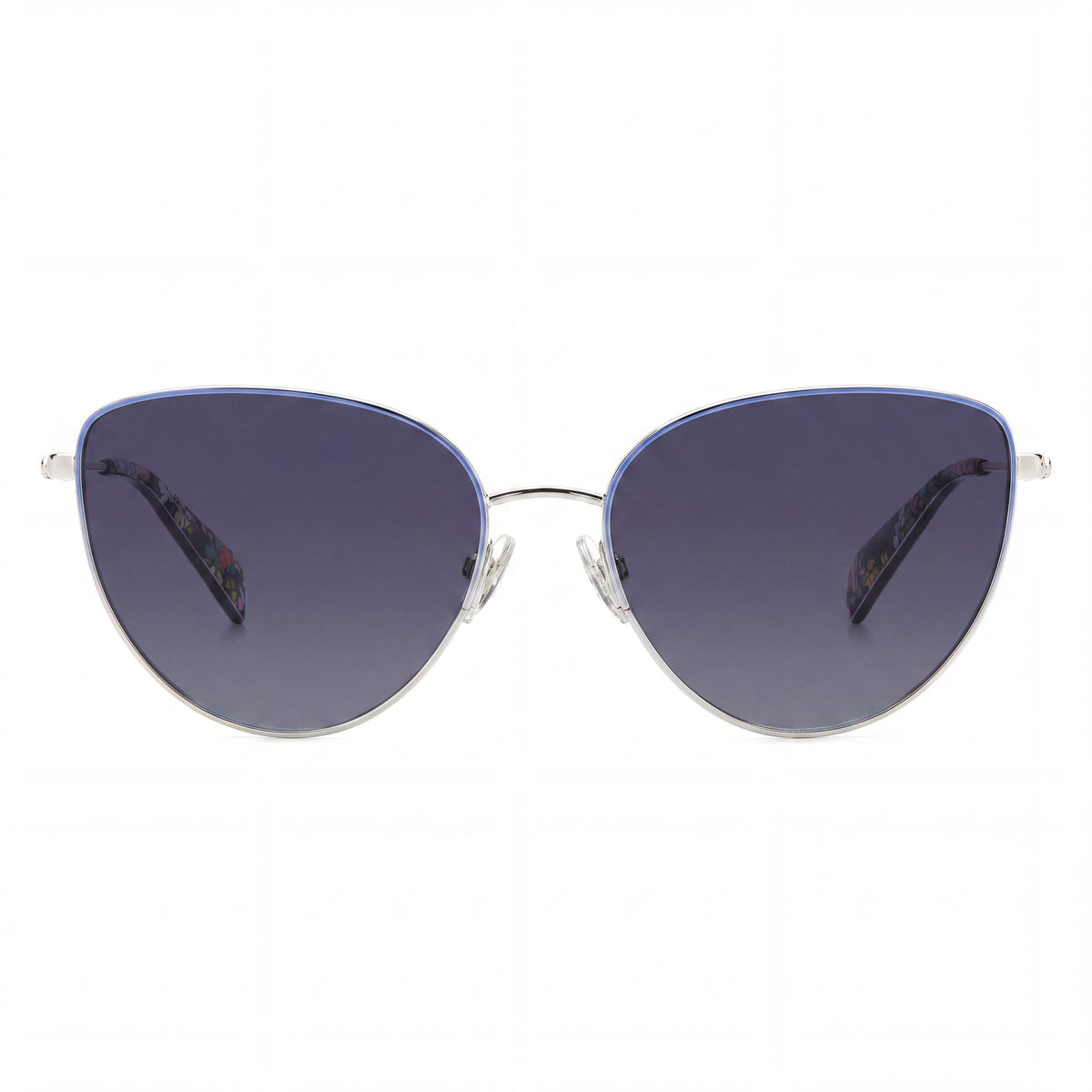 kate spade new york Gafas de sol de mujer de temporada de acero inoxidable azul gris gris oscuro sombreado de 55 mm con protección UV, Photo 2