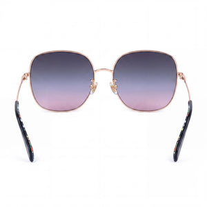 Kate Spade New York Rectangle Sunglasses Women — side view, Non-Polarized Blue Doubleshade Peach lens