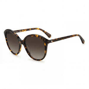Kate Spade New York Bria/G/S Havana Rectangle Sunglasses for Women, Brown Shaded lens