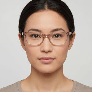 Kate Spade New York Rectangle Eyeglasses for Women — interior view, Polycarbonate demo lenses
