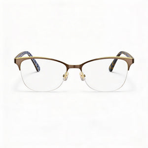 Kate Spade New York Square Eyeglasses for Women — front view, Stainless Steel