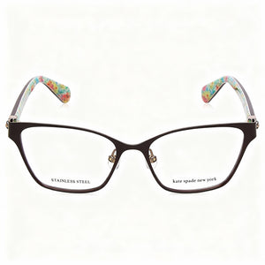 Kate Spade New York Square Eyeglasses for Women — front view, Stainless Steel