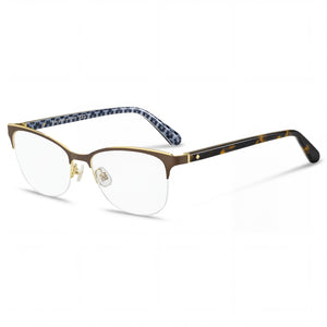 Kate Spade New York Brown Square Eyeglasses for Women, Stainless Steel frame