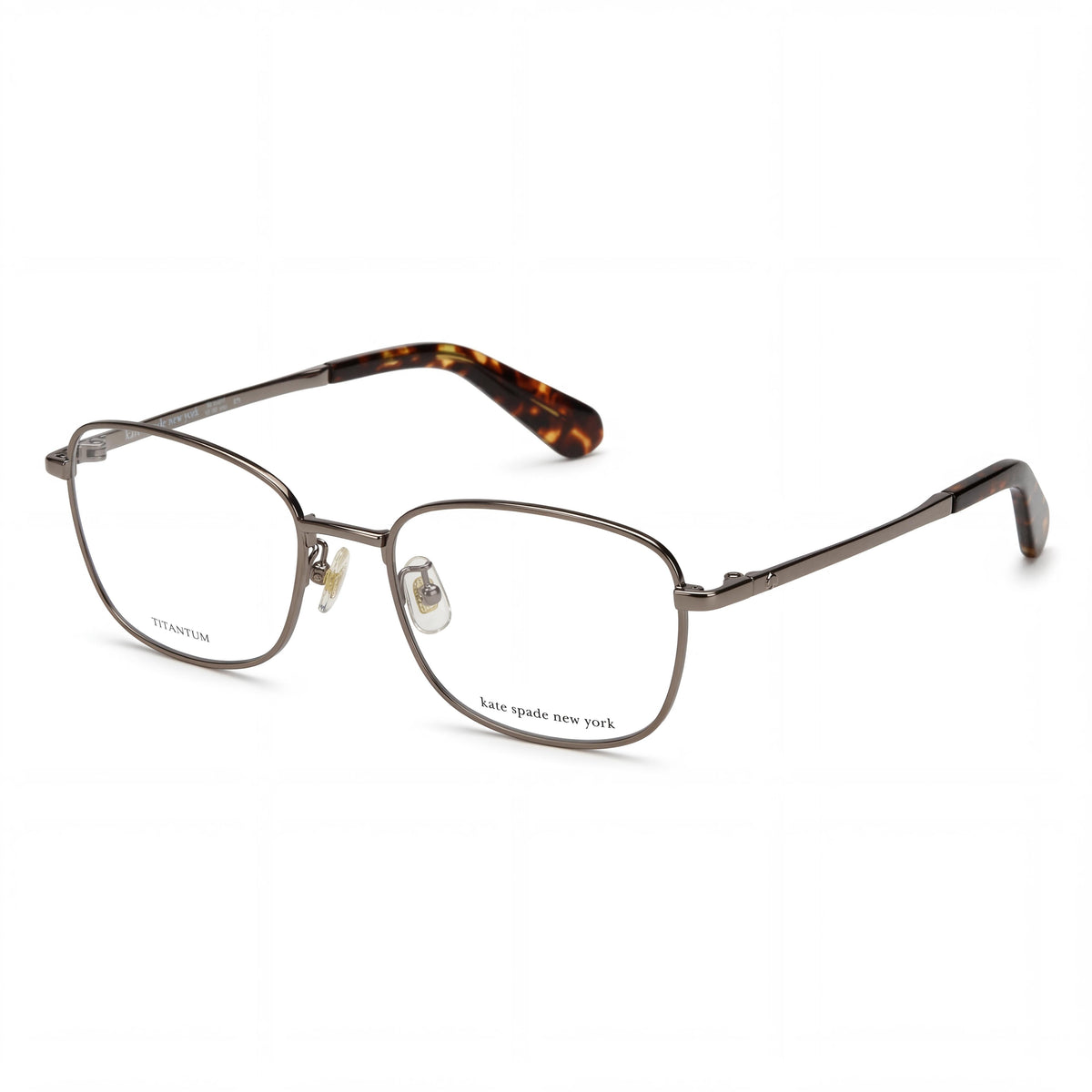 Kate Spade New York Brown Square Eyeglasses for Women, Titanium, Photo 1