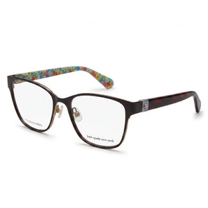 Kate Spade New York Brown Square Eyeglasses for Women, Stainless Steel frame