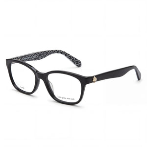 Kate Spade New York Brylie Black Pattern Black Rectangle Eyeglasses for Unisex, Acetate frame