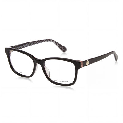Kate Spade New York Cariane/f Black Rectangle Eyeglasses for Women, Acetate frame