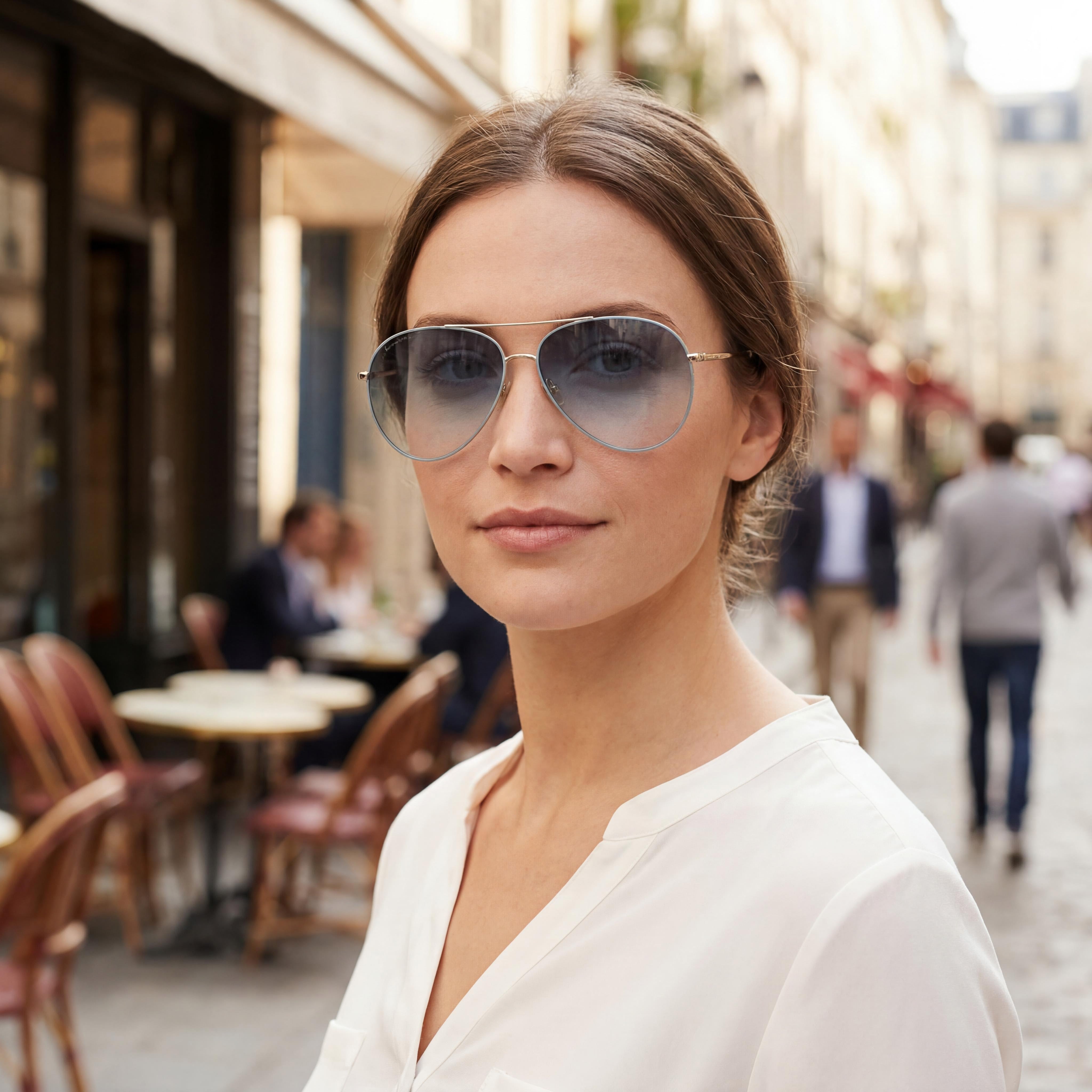 Kate Spade New York Carolane/F/S Women's Metal Blue Gold Blue Lens Pilot Asian Fit UV Protection Sunglasses 61mm, Photo 6