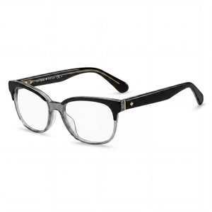 Kate Spade New York Carolanne Black Gray Rectangle Eyeglasses for Unisex, Plastic frame