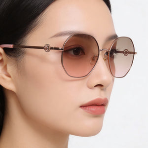Kate Spade New York Classic Round Sunglasses for Women — interior view, Non-Polarized lens detail