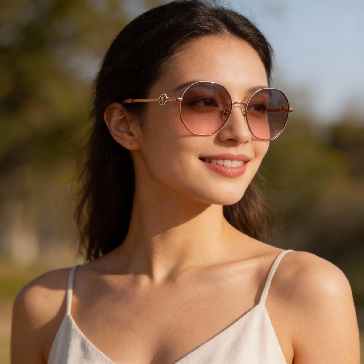 Gafas de sol redondas doradas Kate Spade New York Classic VENUS/F/S para mujer, 56 mm, Photo 5