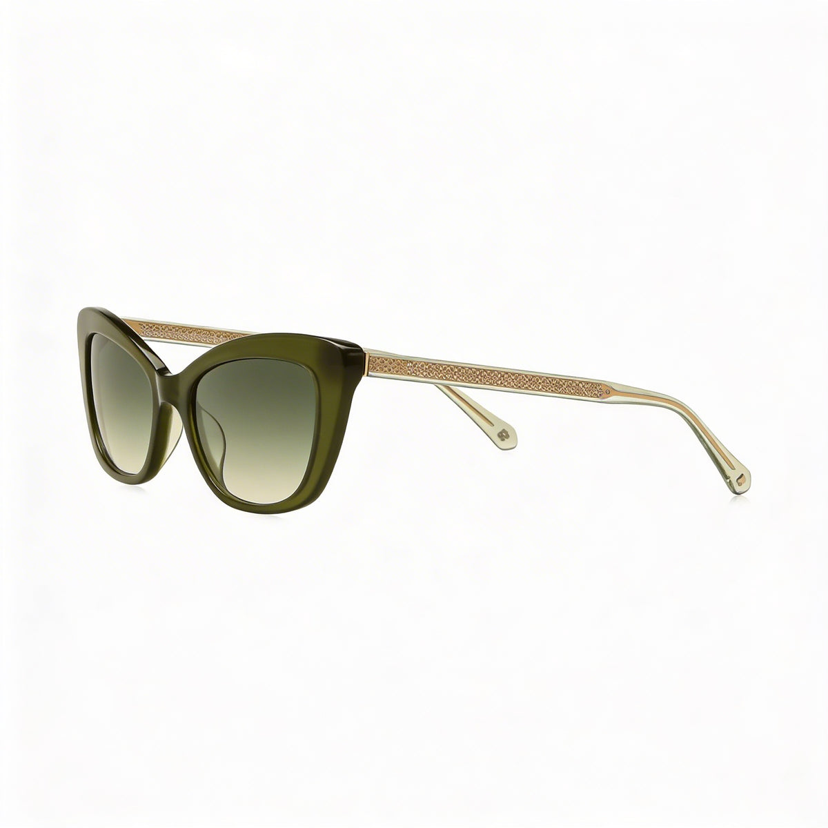 Gafas de sol para mujer Kate Spade New York, estilo ojo de gato, color verde, 54 mm, Photo 3