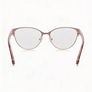 Kate Spade New York Emelyn Cat Eye Eyeglasses for Women — front view, Stainless Steel