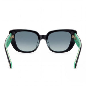 Kate Spade New York Fabia/S Rectangle Sunglasses Women — side view, Non-Polarized Grey Green lens