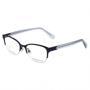 Kate Spade New York Ferrara Black Rectangle Eyeglasses for Women, Stainless Steel frame
