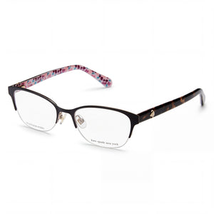 Kate Spade New York Ferrara Havana Rectangle Eyeglasses for Women, Stainless Steel frame