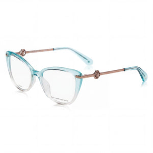 Kate Spade New York FLAVIA Blue Rectangle Eyeglasses for Women, Acetate frame
