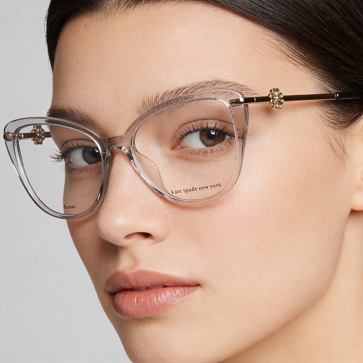 Kate Spade New York Flavia Gray Cat Eye Eyeglasses Unisex, 51mm, Photo 4