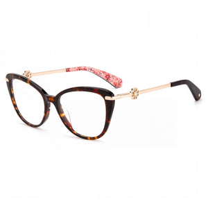 Kate Spade New York Flavia Havana Cat Eye Eyeglasses Unisex, Plastic frame