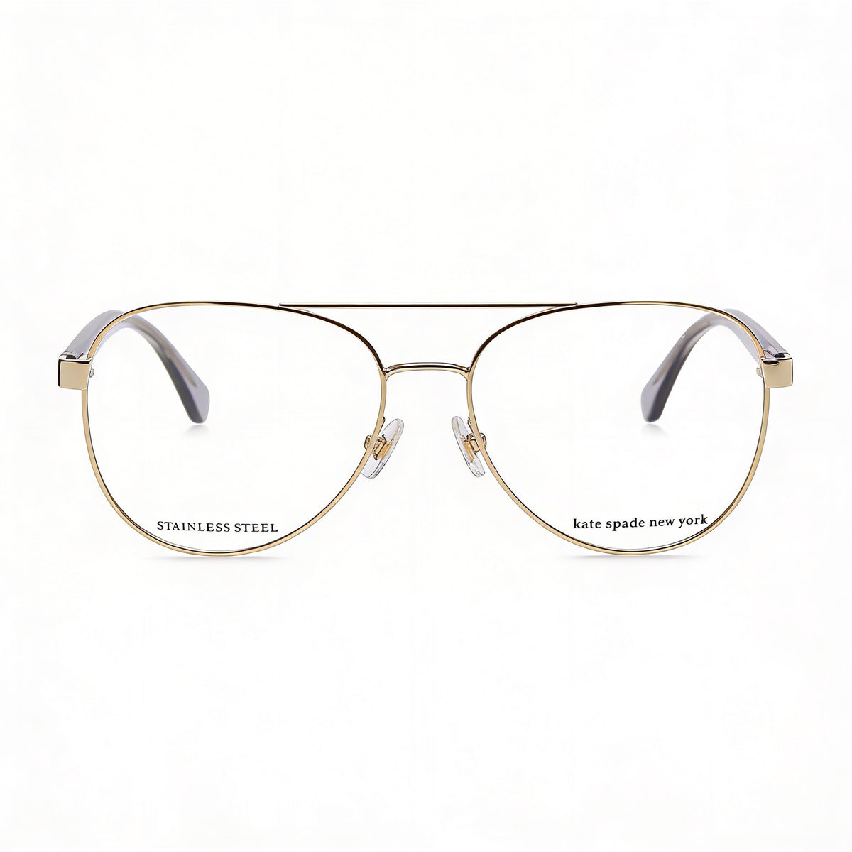 Gafas de sol tipo aviador Kate Spade New York doradas y grises para mujer, 52 mm, Photo 2