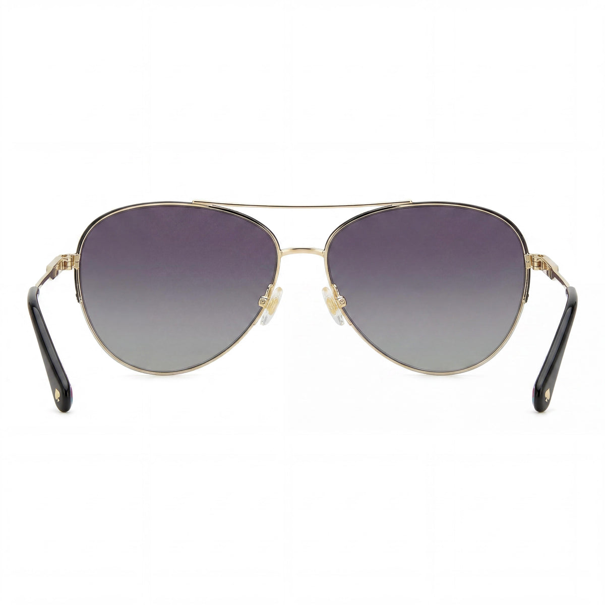 Kate Spade New York Aviator Gold Black Sunglasses for Women, 55mm, Photo 2