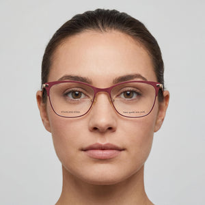 Kate Spade New York Square Eyeglasses for Women — interior view, Polycarbonate demo lenses