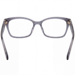 Kate Spade New York Rectangle Eyeglasses Women — side view, Gray Acetate temples